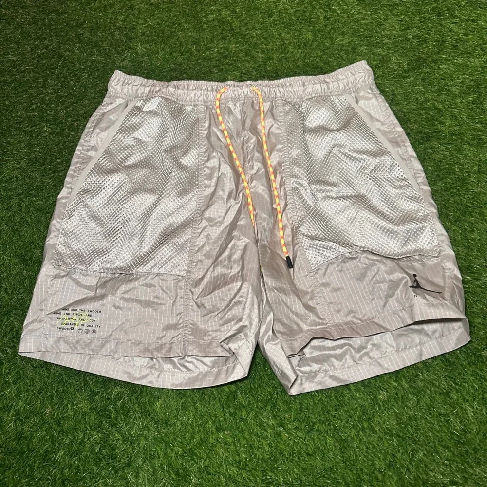 Jordan 23 Engineered Metallic Silver Ripstop Mesh Shorts DM1406-012 Mens XL